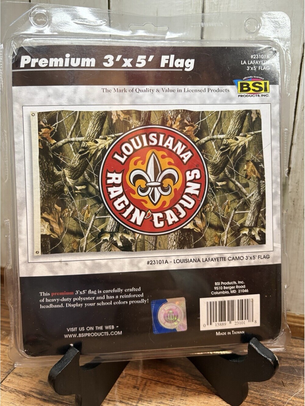 Louisiana Lafayette RAGIN CAJUNS 3'X5' Premium Flag New BSI Products Camouflage